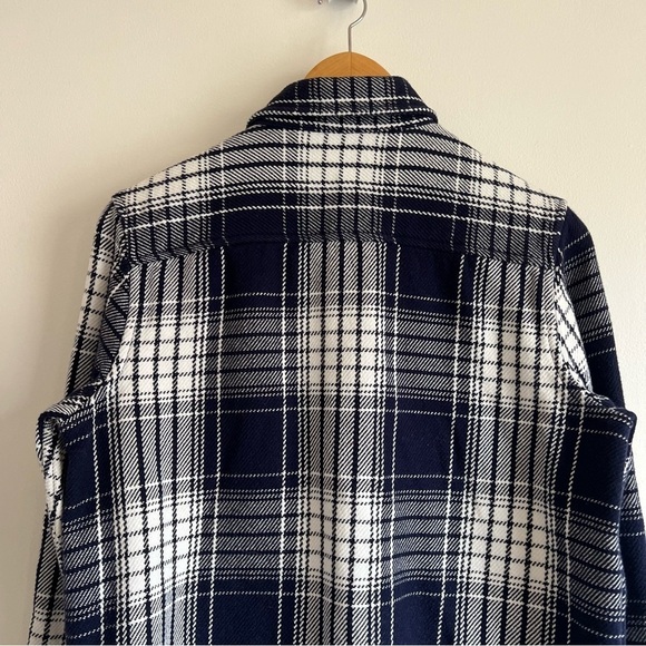 Outerknown Blanket Shirt in Atlantic Blue Bigbury Plaid - Picture 12 of 16
